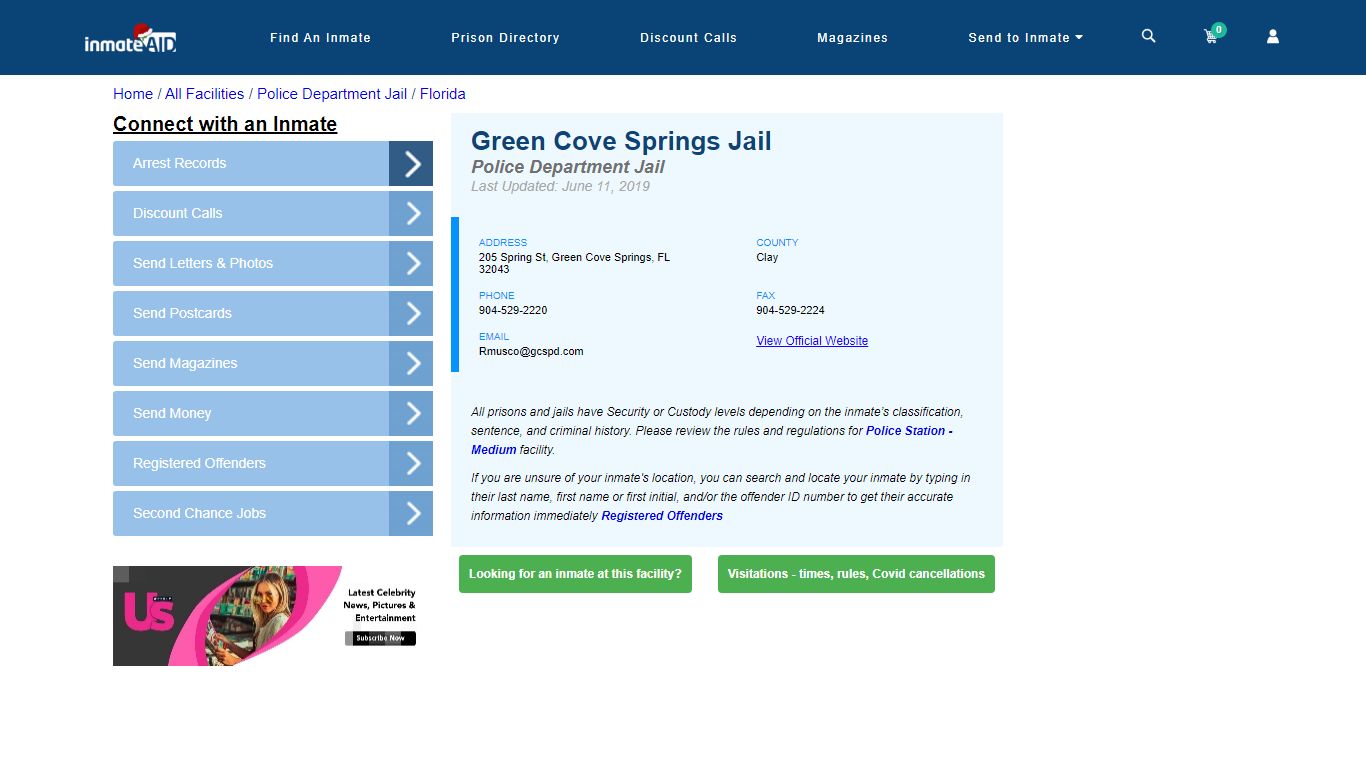 Green Cove Springs Jail & Inmate Search - Green Cove Springs, FL